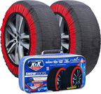 K&K Auto Snow Socks for Tires – Pro Series for Ultimate Grip Approved Snow Chain Alternative Traction Device – Tire Sock for 