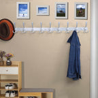 Dseap Coat Rack Wall Mount - 38” Long 10-Tri-Hooks Heavy Duty Coat Hanger Rail Wall Hooks for Hanging Coats Hats Clothing Clo