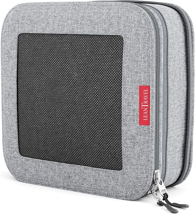 LeanTravel Premium Compression Packing Cubes for Travel - Suitcase Organizer Bags with Double Zipper & Breathable Mesh Panel 