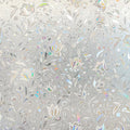 Rainbow Tulip Stained Frosted Glass Window Sticker - Static Non-Adhesive, No-Glue Window Cling (23.6'' x 78.7'')