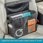 High Road Carganizer Car Storage Bin with Lid - Multipurpose Storage Box for Car for the Back Seat, Front Seat or Trunk -