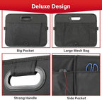 Simple Deluxe Car Trunk Organizer, Multi Compartments Collapsible Trunk Storage, Anti-slip, Waterproof 600D Oxford Polyester,