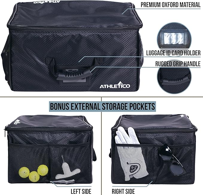 Athletico Golf Trunk Organizer Storage - Car Golf Locker to Store Golf Accessories | Collapsible When Not in Use