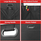 Simple Deluxe Trunk Organizer for Car/SUV, Collapsible 600D Waterproof Oxford Polyester 50L Storage Box, 2 Compartments Multi