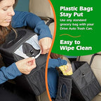 Drive - Collapsible Car Trash Can with 20 Bags - Leakproof, Black, Medium