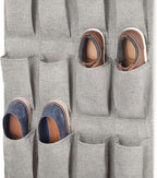 Whitmor Over the Door Shoe Organizer - 20 Section - Black Herringbone