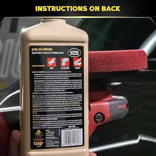 Meguiar's Mirror Glaze M105 Ultra-Cut Compound, 32 Fl. Oz (Pack of 1) - Packaging May Vary
