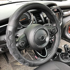 PINCTROT Large Size Steering Wheel Cover Great Grip with 3D Honeycomb Anti-Slip Design, 15.5-15.75 Inch (All Black)