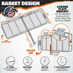 Mockins 60"x20"x6" Gray Heavy Duty Trailer Hitch Cargo Carrier & 16 CuFt Waterproof Cargo Bag for Hitch Carrier | 500 Lbs. Capacity Folding Luggage Rack for SUV Car Truck Van & RV w/Cargo Accessories
