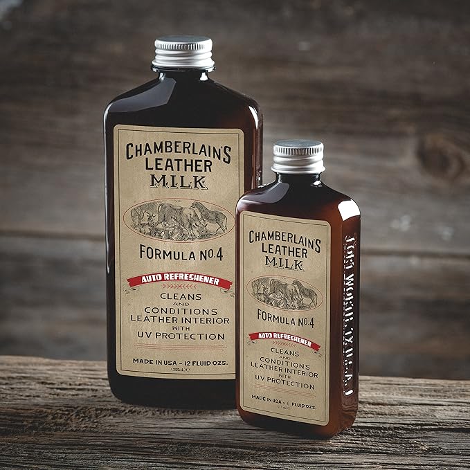 Leather Milk Auto Leather Conditioner and Cleaner with UV Protection - Auto Refreshener No. 4 - All Natural, Non-Toxic Auto L