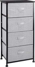 Amazon Basics Fabric 4-Drawer Storage Organizer Unit for Bedroom Closet, Black