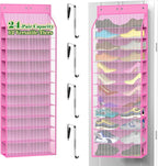 Kotkn 24-Pair Over Door Shoe Organizer for Family & Kids, Double Sided | Hanging Storage for Sneakers, Boots, Toys & Room Org