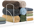LYNK Professional® Home™ Tall White Shelf Dividers - Linen Closet Organizers and Storage - Linen Storage - Closet Organizatio