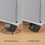 YOHOM Rolling Drawer Organizer Portable Closets Wardrobe Storage Folding Clothes Drawer Organizers for Living Room, Office, K