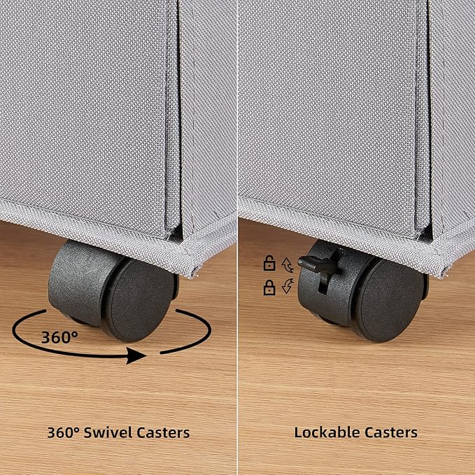 YOHOM Rolling Drawer Organizer Portable Closets Wardrobe Storage Folding Clothes Drawer Organizers for Living Room, Office, K